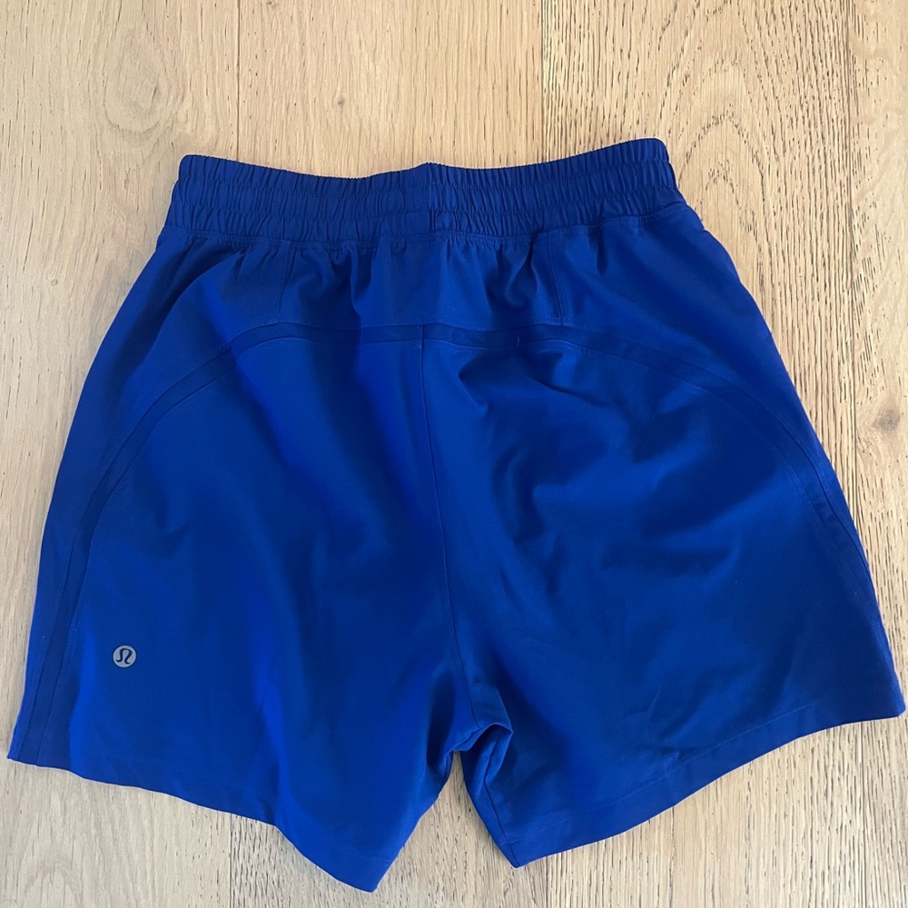 lululemon Men's Royal Blue Athletic Pacebreaker Linerless Shorts 5”